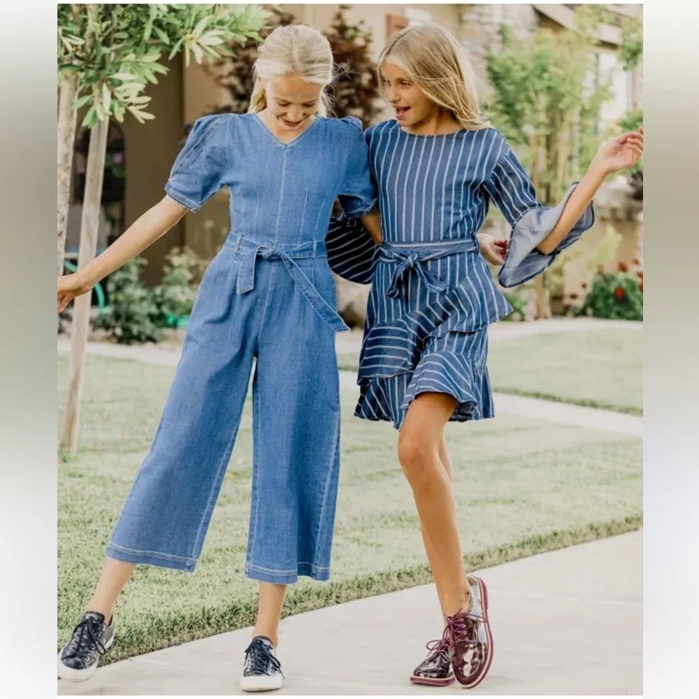 Habitual Mia Stretch Denim Jumpsuit Habitual new size 16 girls Nordstrom